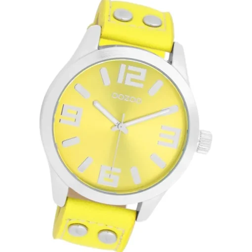 Oozoo Damen Armbanduhr Timepieces Analog Leder gelb UOC1071A