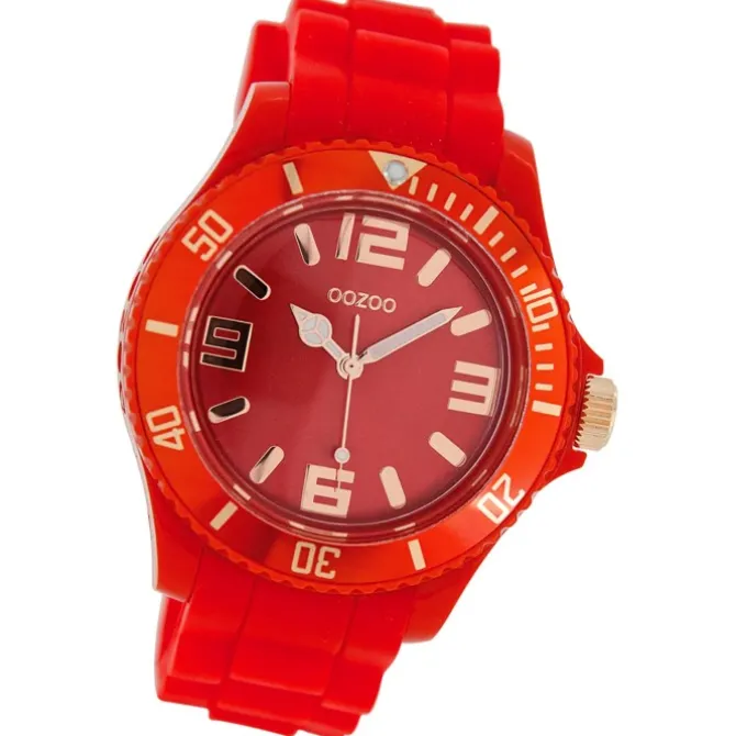 Oozoo Damen Armbanduhr Timepieces Analog Silikon rot UOC5050A