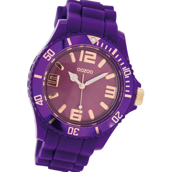 Oozoo Damen Armbanduhr Timepieces Analog Silikon lila UOC5051A