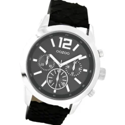 Oozoo Damen Armbanduhr Timepieces Analog Leder schwarz UOC6184A
