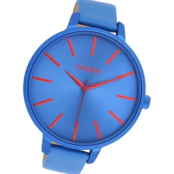 Oozoo Damen Armbanduhr Timepieces Analog Leder blau UOC11163