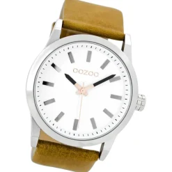 Oozoo Damen Armbanduhr Timepieces Analog Leder beige UOC7035A