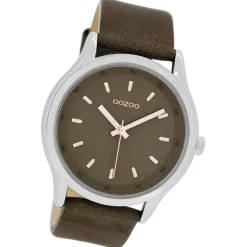 Oozoo Damen Armbanduhr Timepieces Analog Leder dunkelbraun UOC7439A