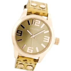 Oozoo Damen Armbanduhr Timepieces Analog Leder gelb UOC8015A