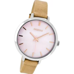 Oozoo Damen Armbanduhr Timepieces Analog Leder beige UOC8356A