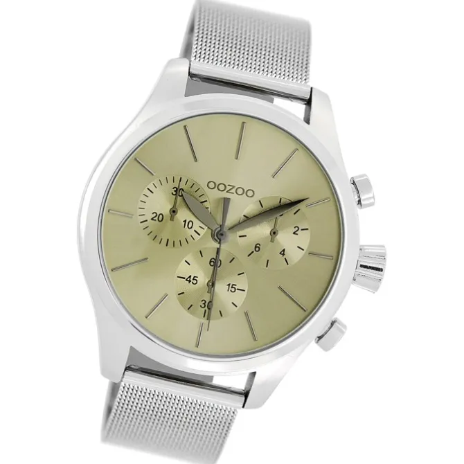 Oozoo Damen Armbanduhr Timepieces Analog Metall silber UOC9095A