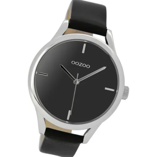 Oozoo Damen Armbanduhr Timepieces Analog Leder schwarz UOC9144A