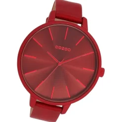 Oozoo Damen Armbanduhr Timepieces Analog Leder rot UOC11253