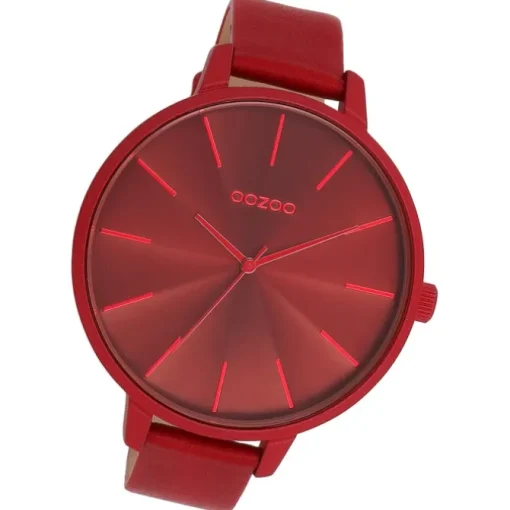 Oozoo Damen Armbanduhr Timepieces Analog Leder rot UOC11253