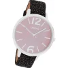 Oozoo Damen Armbanduhr Timepieces Analog Leder lila UOC9154A