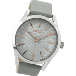 Oozoo Damen Armbanduhr Timepieces Analog Leder grau UOC9471A