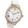 Oozoo Damen Armbanduhr Timepieces Analog Leder weiß UOC9476A