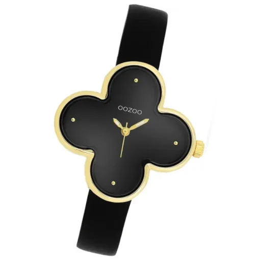Oozoo Damen Armbanduhr Timepieces Analog Lederband schwarz UOC11524