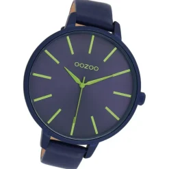 Oozoo Damen Armbanduhr Timepieces Analog Leder blau UOC11164