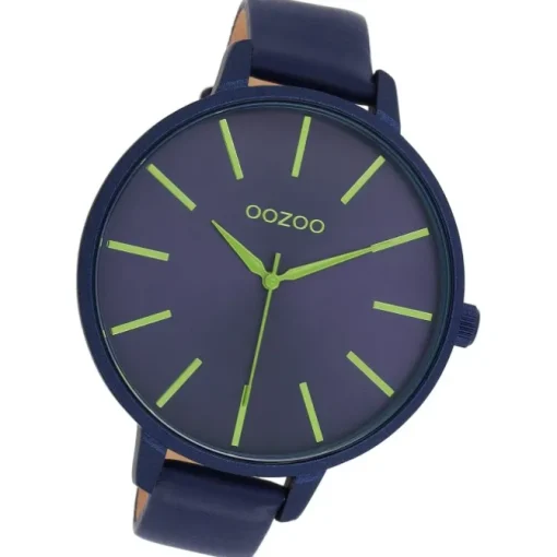 Oozoo Damen Armbanduhr Timepieces Analog Leder blau UOC11164