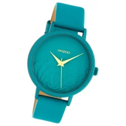 Oozoo Damen Armbanduhr Timepieces C10606 Analog Leder türkis UOC10606