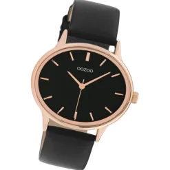 Oozoo Damen Armbanduhr Timepieces C11054 Analog Leder schwarz UOC11054