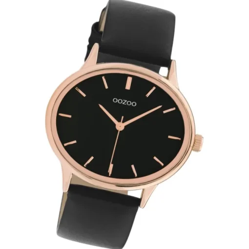 Oozoo Damen Armbanduhr Timepieces C11054 Analog Leder schwarz UOC11054
