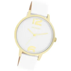 Oozoo Damen Armbanduhr Timepieces Analog Leder weiß UOC11340