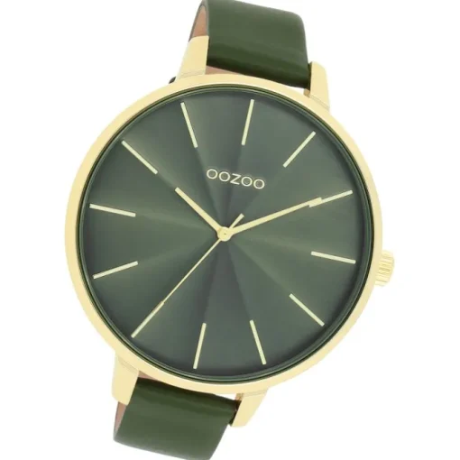 Oozoo Damen Armbanduhr Timepieces Analog Leder grün UOC11257