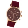 Oozoo Damen Armbanduhr Timepieces C10599 Analog Leder weinrot UOC10599