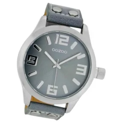 Oozoo Damen Armbanduhr Timepieces C1060 Analog Leder grau UOC1060A