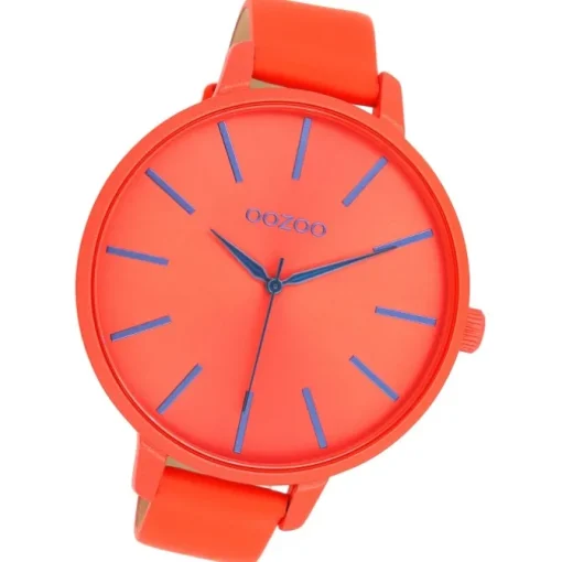 Oozoo Damen Armbanduhr Timepieces Analog Leder rot orange UOC11162