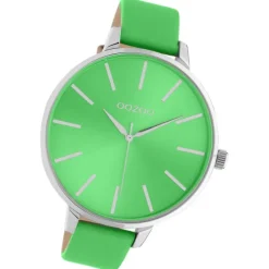 Oozoo Damen Armbanduhr Timepieces C10983 Analog Leder grün UOC10983
