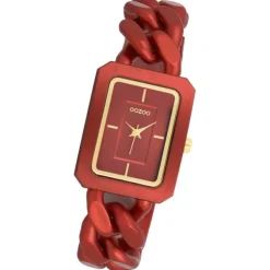 Oozoo Damen Armbanduhr Timepieces Analog Kunststoff rot UOC11277