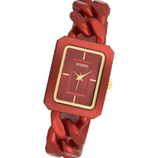 Oozoo Damen Armbanduhr Timepieces Analog Kunststoff rot UOC11277
