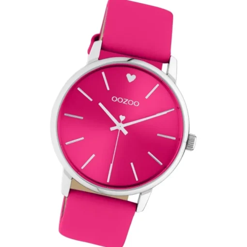 Oozoo Damen Armbanduhr Timepieces C10989 Analog Leder pink UOC10989