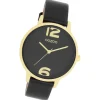 Oozoo Damen Armbanduhr Timepieces Analog Leder schwarz UOC11239