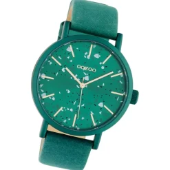 Oozoo Damen Armbanduhr Timepieces Analog Leder grün UOC10411