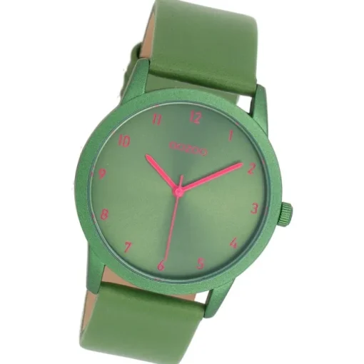 Oozoo Damen Armbanduhr Timepieces Analog Leder grün UOC11056