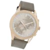 Oozoo Damen Armbanduhr Timepieces C10802 Analog Leder grau UOC10802