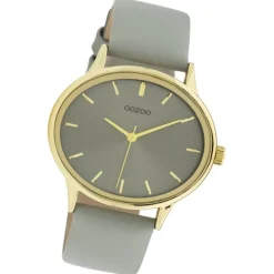Oozoo Damen Armbanduhr Timepieces C11050 Analog Leder grau UOC11050