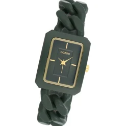 Oozoo Damen Armbanduhr Timepieces Analog Kunststoff dunkelgrün UOC11279