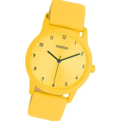 Oozoo Damen Armbanduhr Timepieces Analog Leder gelb UOC11167