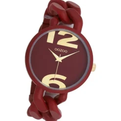 Oozoo Damen Armbanduhr Timepieces Analog Kunststoff rot UOC11267