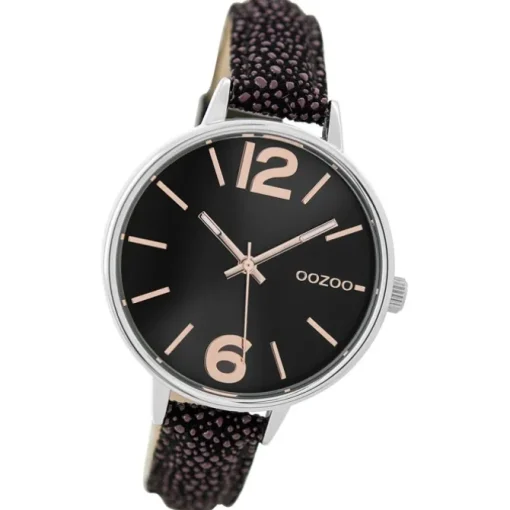 Oozoo Damen Armbanduhr Timepieces C9484 38mm Leder lila schwarz UOC9484