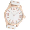 Oozoo Damen Armbanduhr Timepieces Analog Leder weiß rosegold UOC1100A
