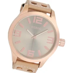 Oozoo Damen Armbanduhr Timepieces Analog Leder beige UOC1101A
