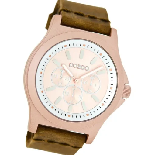 Oozoo Damen Armbanduhr Timepieces Analog Leder braun UOC6512A