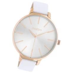 Oozoo Damen Armbanduhr Timepieces C10710 Analog Leder weiß UOC10710