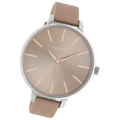 Oozoo Damen Armbanduhr Timepieces C10711 Analog Leder pinkgrau UOC10711