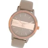 Oozoo Damen Armbanduhr Timepieces Analog Leder taupe braun UOC11153