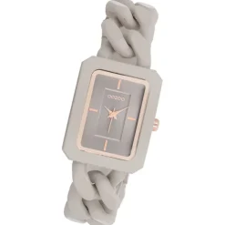 Oozoo Damen Armbanduhr Timepieces Analog Kunststoff taupe braun UOC11275
