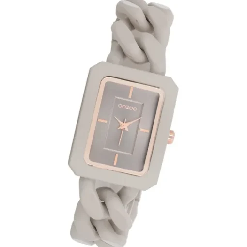 Oozoo Damen Armbanduhr Timepieces Analog Kunststoff taupe braun UOC11275
