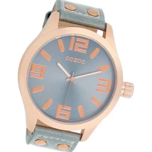 Oozoo Damen Armbanduhr Timepieces Analog Leder grau UOC1104A