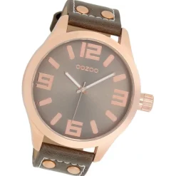 Oozoo Damen Armbanduhr Timepieces Analog Leder dunkelbraun UOC1108A